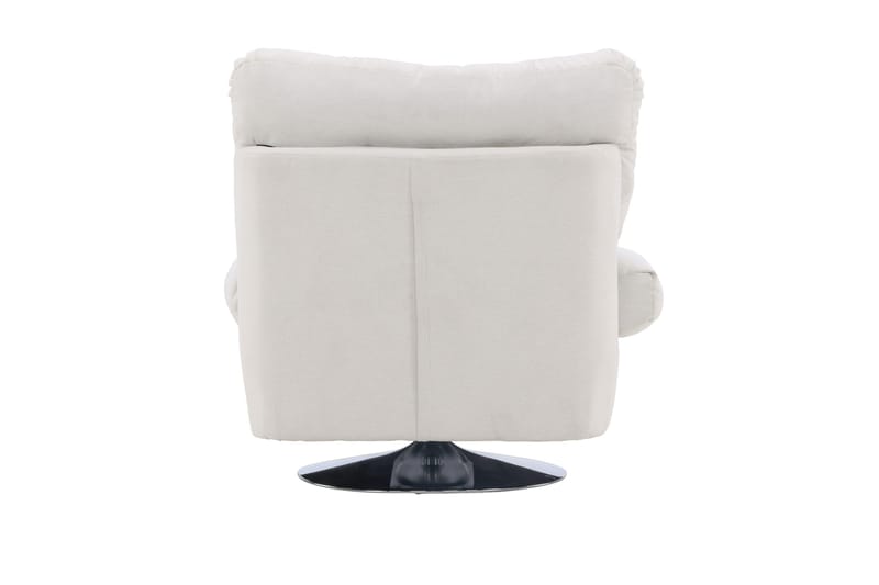 Florens Modern Oval Fåtölj i Tyg med Metallunderrede - Offwhite - Möbler - Fåtölj & stolar - Fåtölj