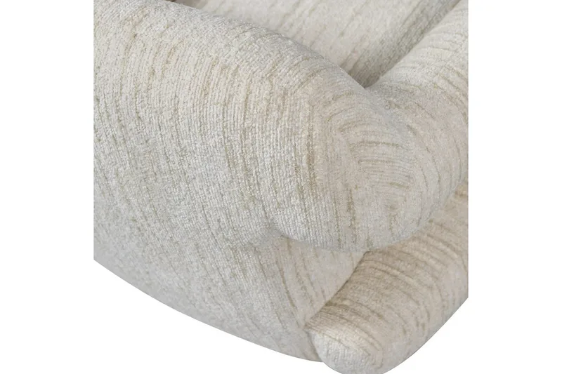 Folke Modern Rund Boucle Fåtölj i Tyg - Gräddvit - Möbler - Fåtölj & stolar - Fåtölj
