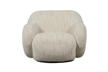 Folke Modern Rund Boucle Fåtölj i Tyg - Gräddvit - Möbler - Fåtölj & stolar - Fåtölj