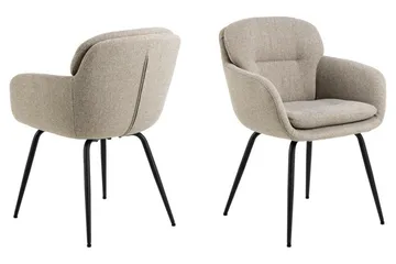 Frederika Karmstol - Beige - Möbler - Fåtölj & stolar - Matstol & köksstol