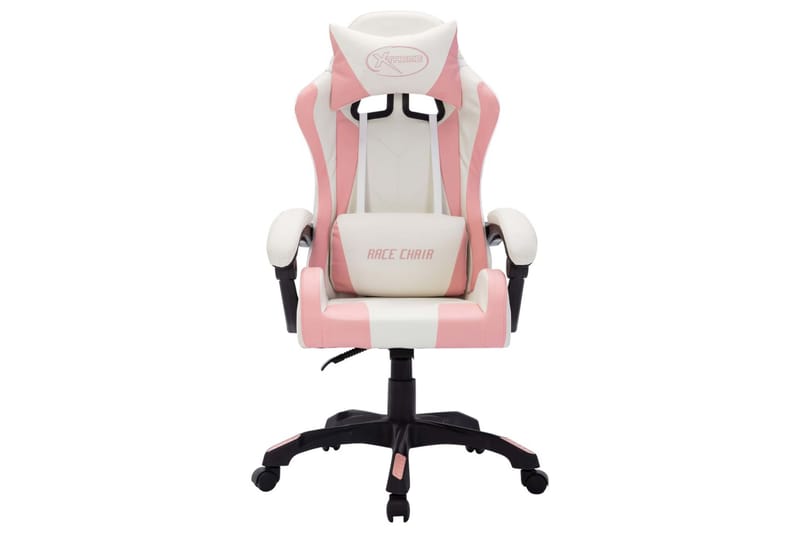 Gamingstol med RGB LED-lampor rosa och svart konstläder - Flerfärgad - Gamingstol