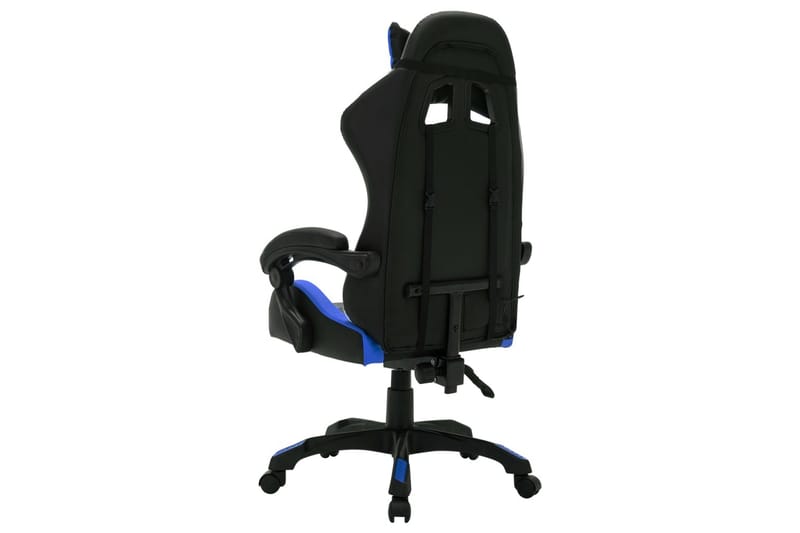 Gamingstol med RGB LED-lampor blå och svart konstläder - Flerfärgad - Gamingstol