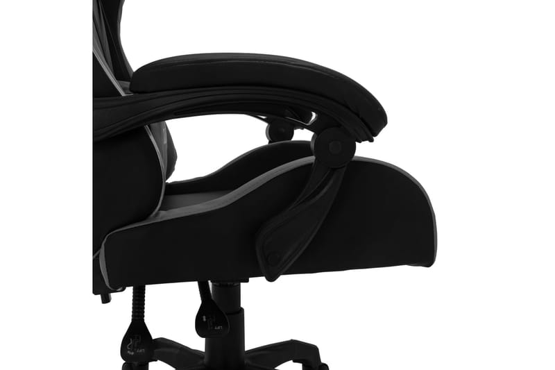 Gamingstol med RGB LED-lampor grå och svart konstläder - Flerfärgad - Gamingstol