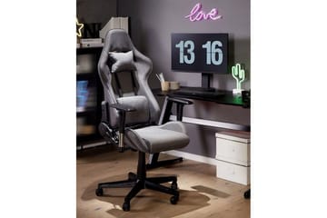 Gamingstol Warrior Grå/svart - Grå/svart - Möbler - Fåtölj & stolar - Gamingstol