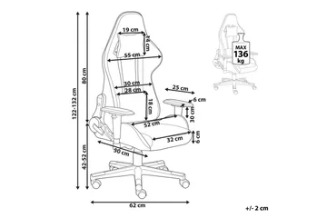 Gamingstol Warrior Grön/Svart - Grön/Svart - Möbler - Fåtölj & stolar - Gamingstol