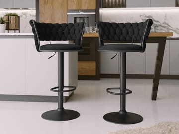 Garrick Barstol 76 cm 2-pack - Svart - Möbler - Fåtölj & stolar - Barstol & barpall