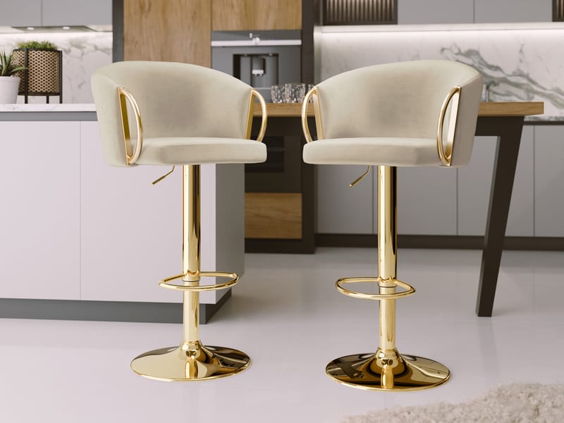 Garrick Barstol 84 cm 2-pack - Beige - Möbler - Fåtölj & stolar - Barstol & barpall