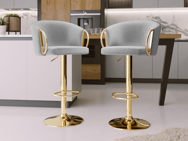 Garrick Barstol 84 cm 2-pack - Grå - Möbler - Fåtölj & stolar - Barstol & barpall