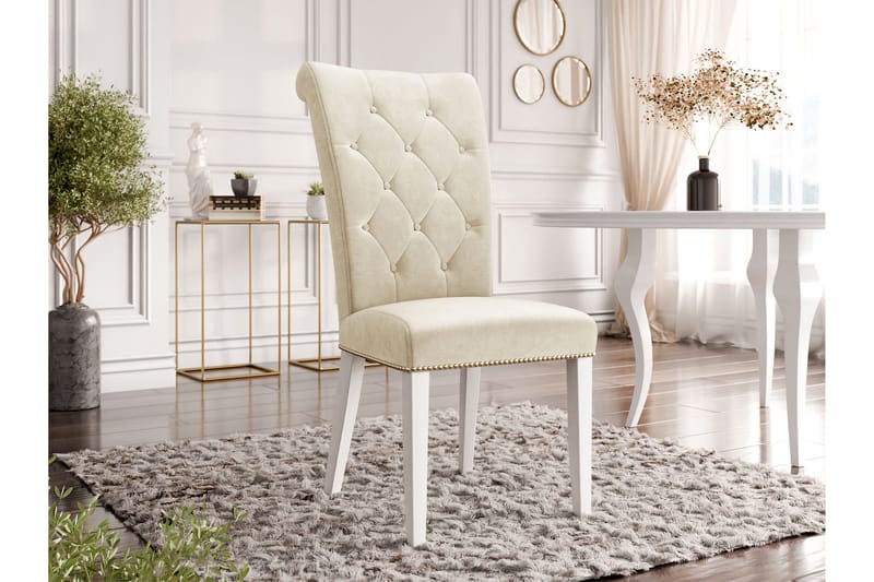 Garvin Matstol - Beige/Vit - Möbler - Fåtölj & stolar - Matstol & köksstol