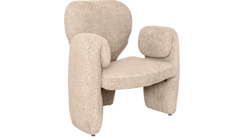 Geneve Modern Fåtölj i Boucle, Sandbeige