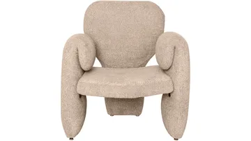 Geneve Modern Fåtölj i Boucle - Sandbeige - Möbler - Fåtölj & stolar - Fåtölj