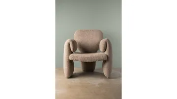 Geneve Modern Fåtölj i Boucle - Sandbeige - Möbler - Fåtölj & stolar - Fåtölj