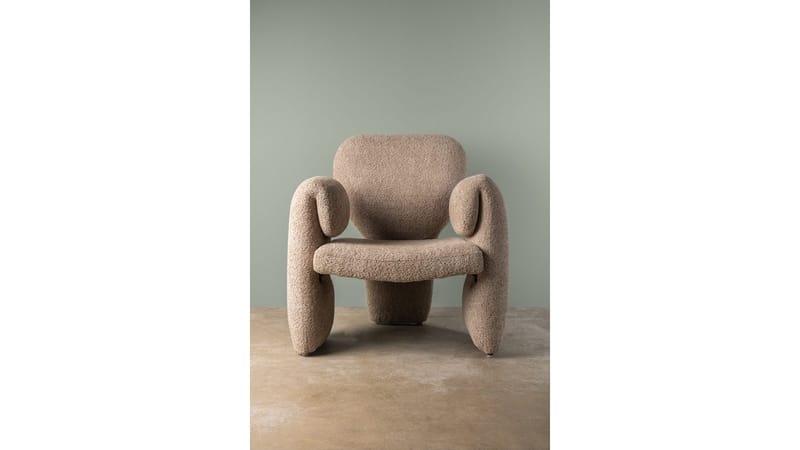 Geneve Modern Fåtölj i Boucle - Sandbeige - Möbler - Fåtölj & stolar - Fåtölj