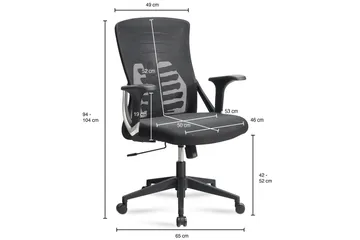 Gill Kontorsstol - Antracit - Möbler - Fåtölj & stolar - Kontorsstol & skrivbordsstol