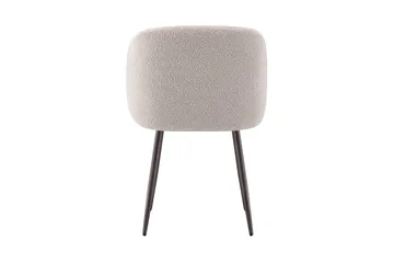 Greya Karmstol – Matstol med Armstöd i Boucle med Metallben - Beige/Valnöt - Möbler - Fåtölj & stolar - Karmstol