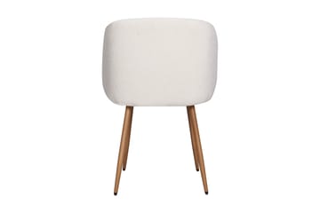 Greya Matstol med armstöd - Vit Bouclé / Metallben Brun - Möbler - Fåtölj & stolar - Karmstol