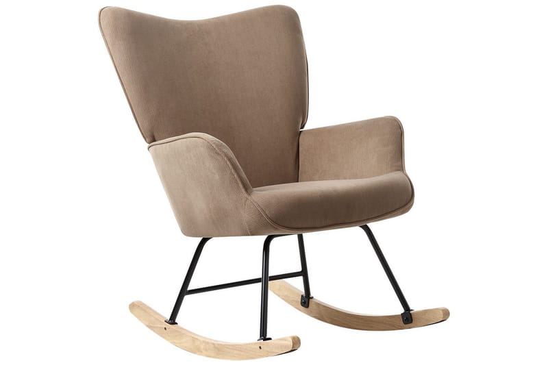 Gungfåtölj Arset Beige/svart/ljust trä - Beige/svart/ljust trä - Möbler - Fåtölj & stolar - Fåtölj