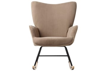 Gungfåtölj Arset Beige/svart/ljust trä - Beige/svart/ljust trä - Möbler - Fåtölj & stolar - Fåtölj