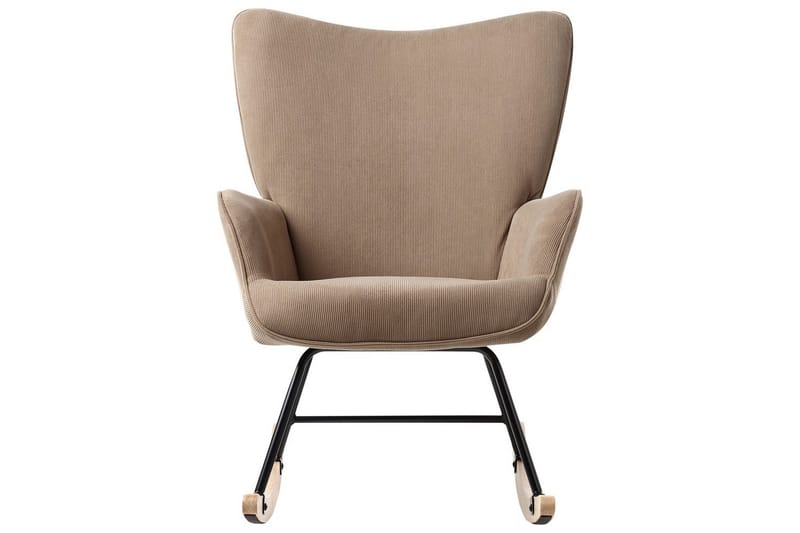 Gungfåtölj Arset Beige/svart/ljust trä - Beige/svart/ljust trä - Möbler - Fåtölj & stolar - Fåtölj