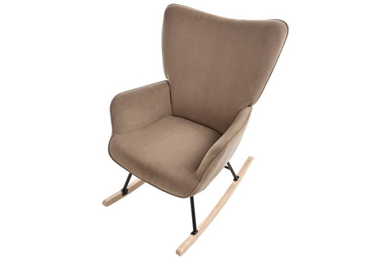 Gungfåtölj Arset Beige/svart/ljust trä - Beige/svart/ljust trä - Möbler - Fåtölj & stolar - Fåtölj