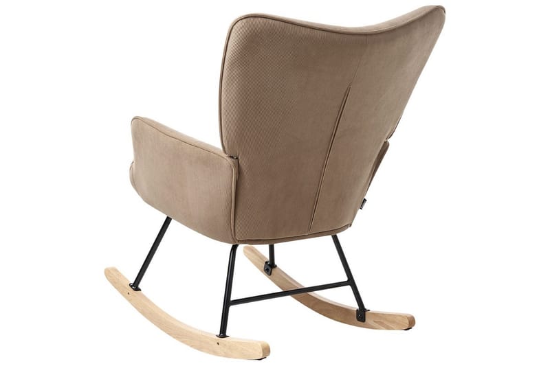 Gungfåtölj Arset Beige/svart/ljust trä - Beige/svart/ljust trä - Möbler - Fåtölj & stolar - Fåtölj