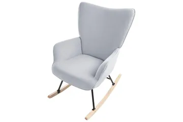 Gungfåtölj Arset Blå/svart/ljus trä - Blå/svart/ljus trä - Möbler - Fåtölj & stolar - Fåtölj