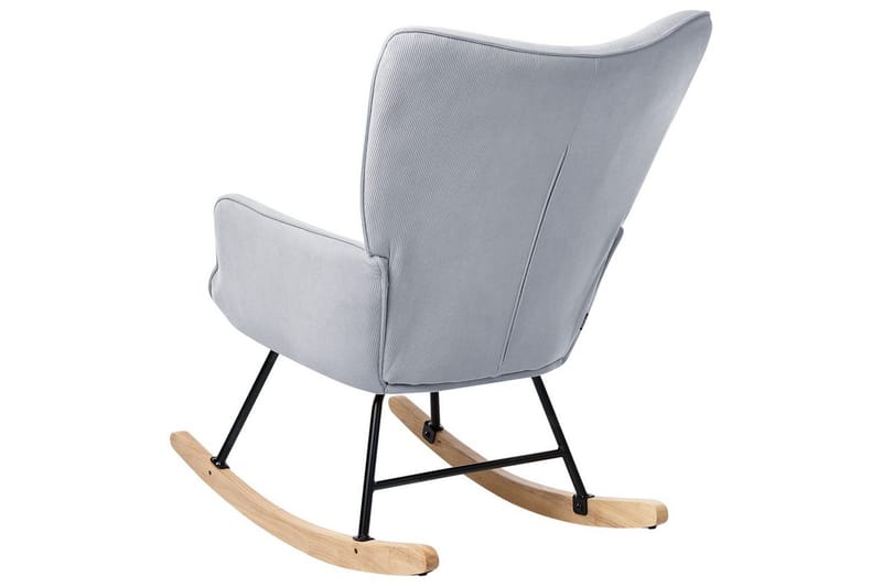 Gungfåtölj Arset Blå/svart/ljus trä - Blå/svart/ljus trä - Möbler - Fåtölj & stolar - Fåtölj