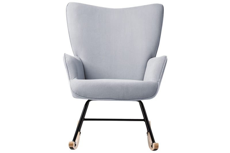 Gungfåtölj Arset Blå/svart/ljus trä - Blå/svart/ljus trä - Möbler - Fåtölj & stolar - Fåtölj