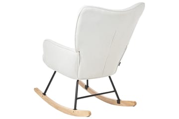 Gungfåtölj Arset Vit/svart/ljust trä - Vit/svart/ljust trä - Möbler - Fåtölj & stolar - Fåtölj