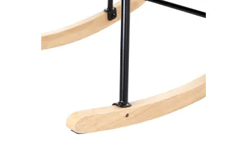 Gungfåtölj Arset Vit/svart/ljust trä - Vit/svart/ljust trä - Möbler - Fåtölj & stolar - Fåtölj