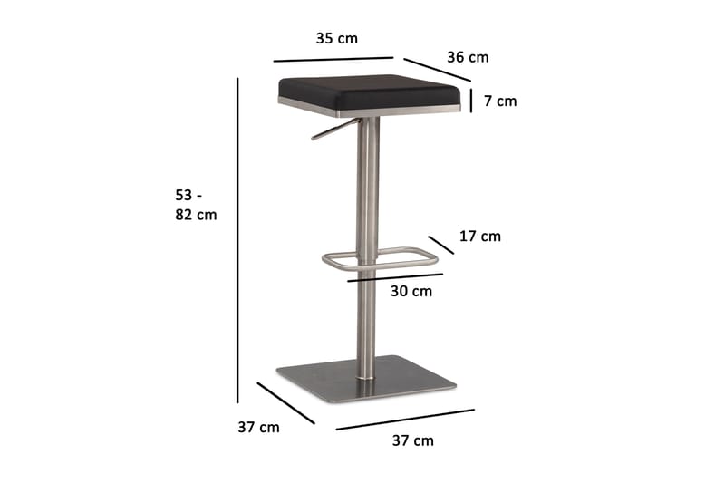 Gungi Barstol 82 cm - Silver - Möbler - Fåtölj & stolar - Barstol & barpall
