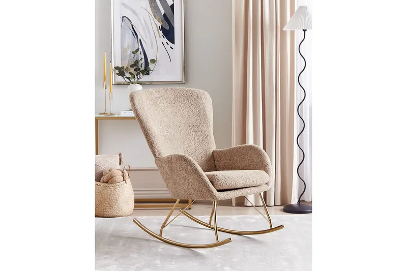 Gungstol Anaset - Beige/guld - Möbler - Fåtölj & stolar - Fåtölj