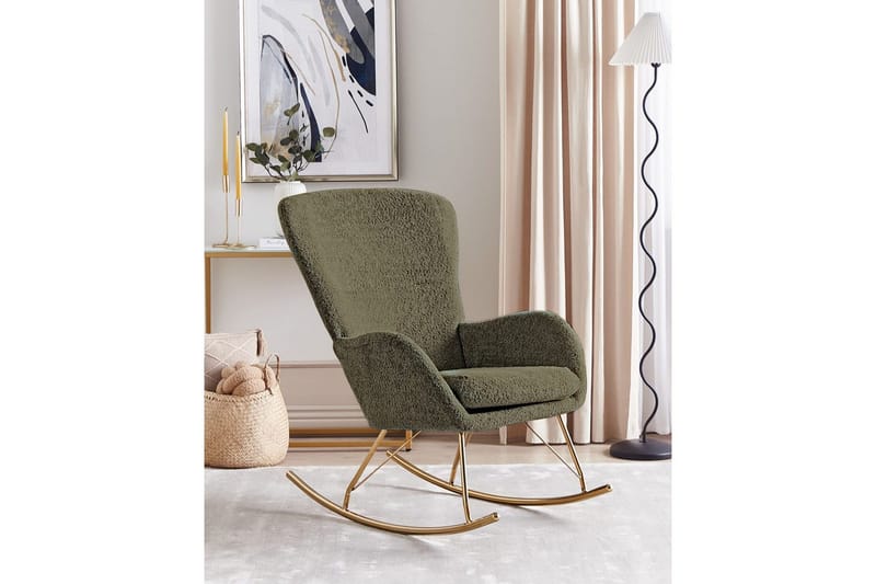 Gungstol Anaset - Grönt, guld - Möbler - Fåtölj & stolar - Fåtölj