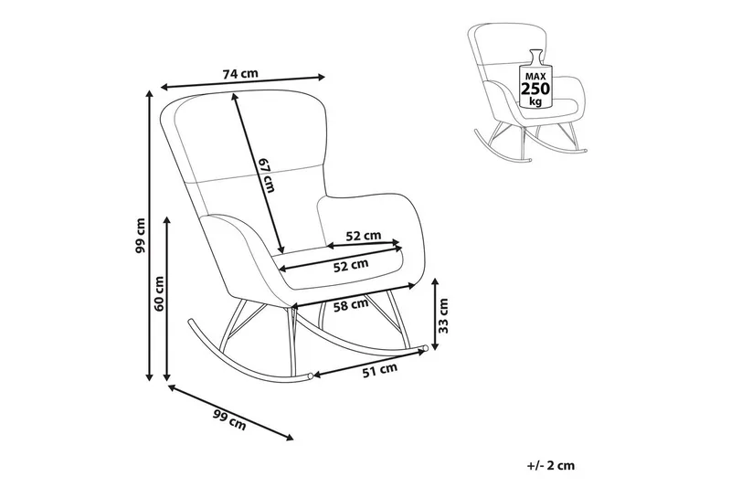 Gungstol Anaset - Orange, guld - Möbler - Fåtölj & stolar - Fåtölj