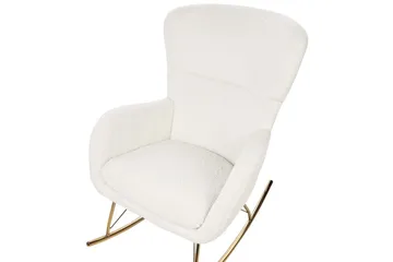 Gungstol Anaset - Vitt, guld - Möbler - Fåtölj & stolar - Fåtölj