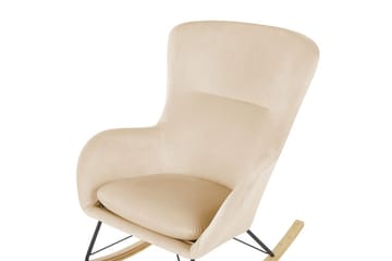 Gungstol Ellan - Beige, svart, ljust trä - Möbler - Fåtölj & stolar - Fåtölj