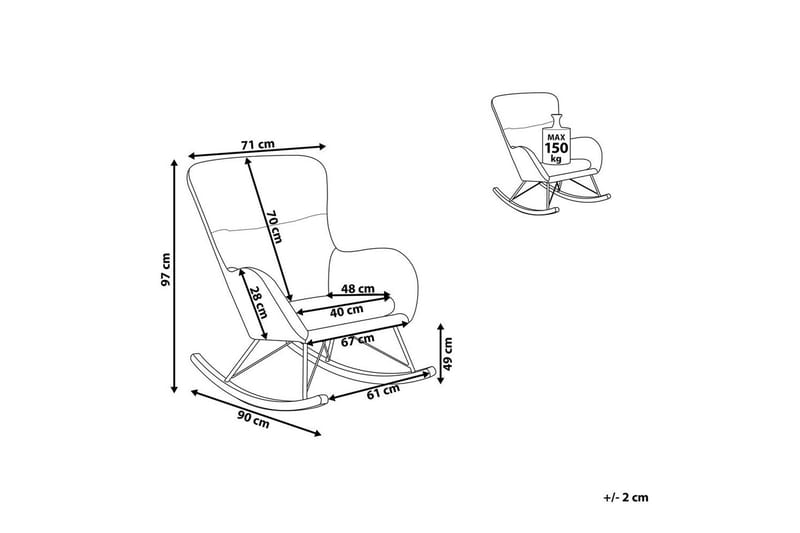 Gungstol Ellan - Beige, svart, ljust trä - Möbler - Fåtölj & stolar - Fåtölj