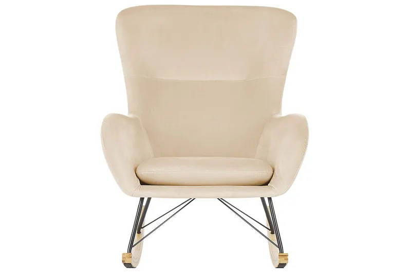 Gungstol Ellan - Beige, svart, ljust trä - Möbler - Fåtölj & stolar - Fåtölj