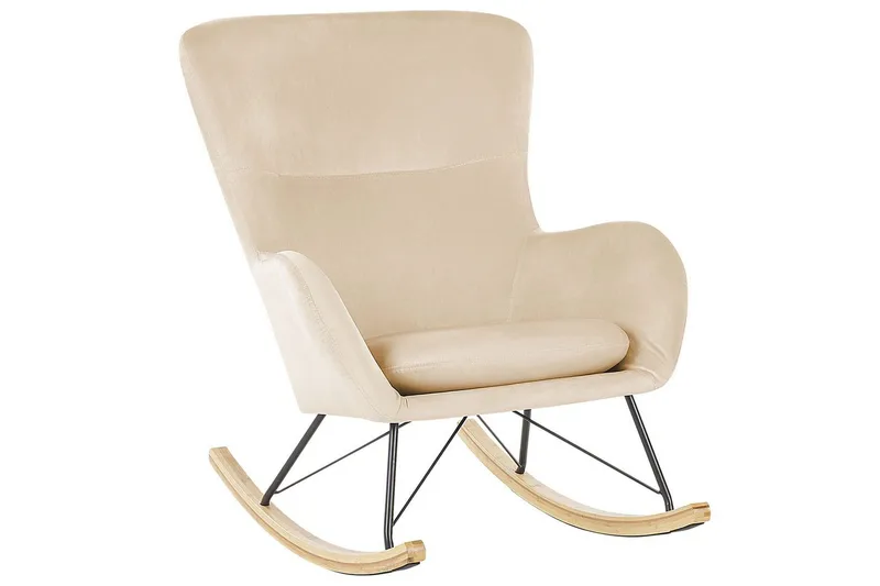 Gungstol Ellan, Beige, svart, ljust trä