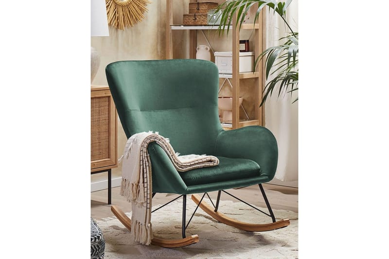 Gungstol Ellan - Grönt, svart, ljust trä - Möbler - Fåtölj & stolar - Fåtölj