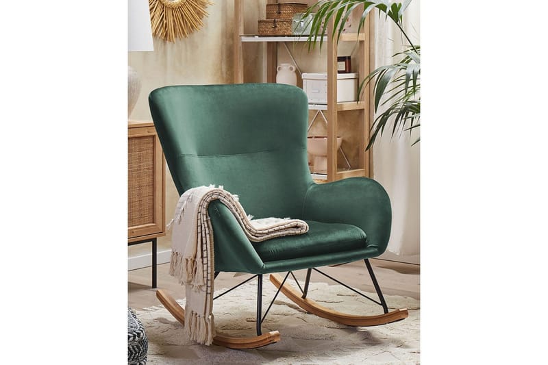 Gungstol Ellan - Grönt, svart, ljust trä - Möbler - Fåtölj & stolar - Fåtölj