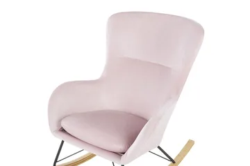 Gungstol Ellan - Rosa, svart, ljust trä - Möbler - Fåtölj & stolar - Fåtölj