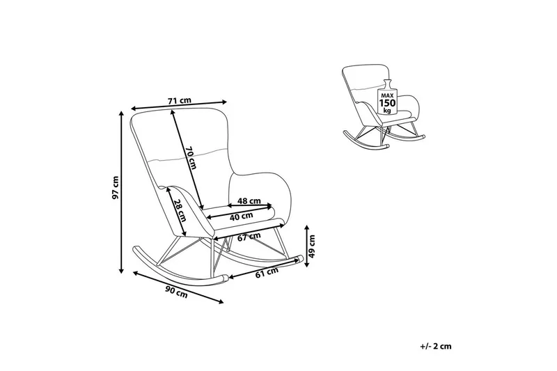 Gungstol Ellan - Rosa, svart, ljust trä - Möbler - Fåtölj & stolar - Fåtölj