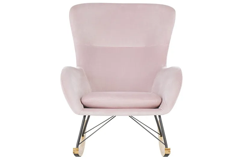 Gungstol Ellan - Rosa, svart, ljust trä - Möbler - Fåtölj & stolar - Fåtölj