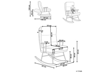 Gungstol Eskelin - Vit, svart, brun - Möbler - Fåtölj & stolar - Fåtölj