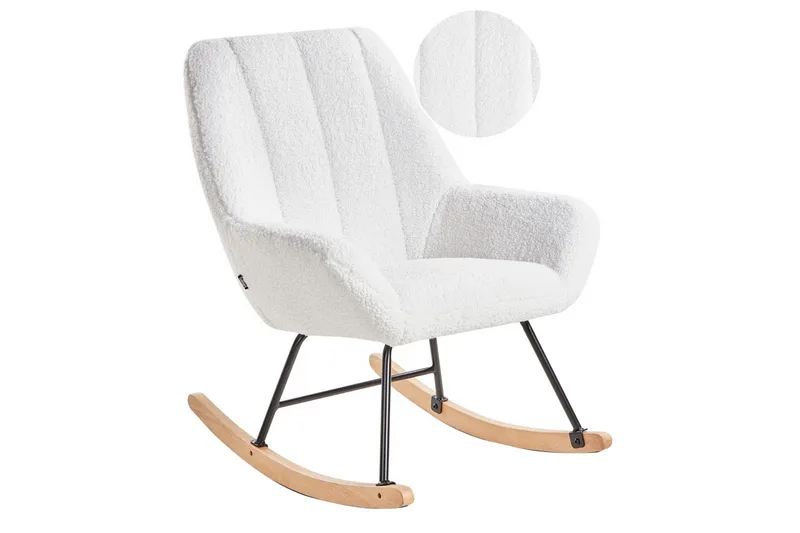 Gungstol Kinno - Vit, svart, brun - Möbler - Fåtölj & stolar - Fåtölj
