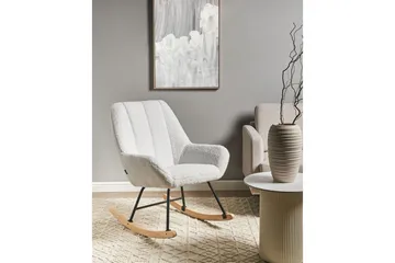 Gungstol Kinno - Vit, svart, brun - Möbler - Fåtölj & stolar - Fåtölj