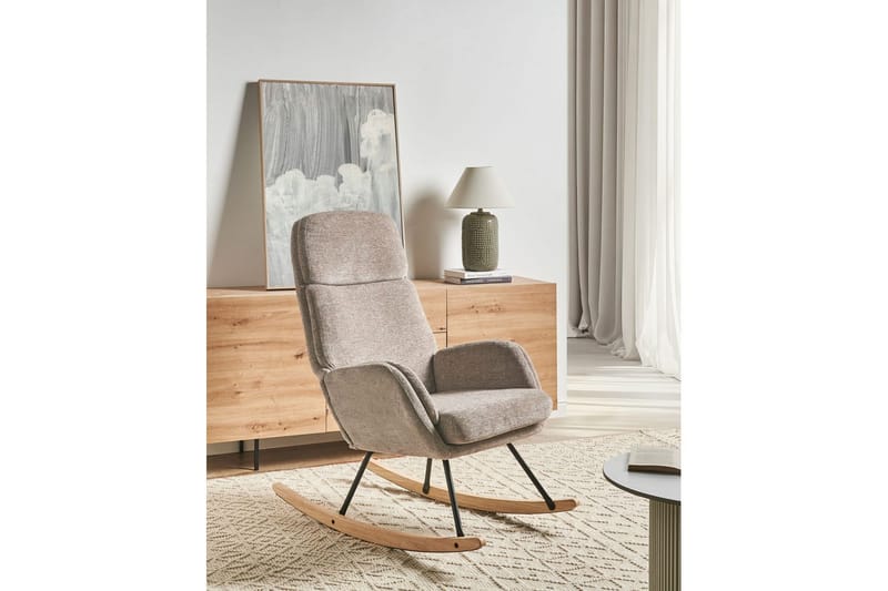 Gungstol Kvelia - Beige, brun, svart - Möbler - Fåtölj & stolar - Fåtölj
