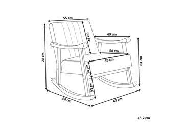 Gungstol Leknes - Beige, brun - Möbler - Fåtölj & stolar - Fåtölj