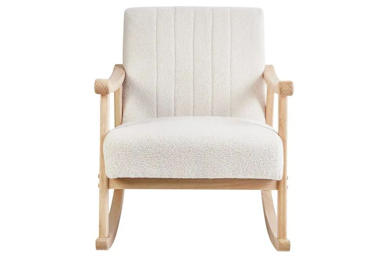 Gungstol Leknes - Vit, brun - Möbler - Fåtölj & stolar - Fåtölj